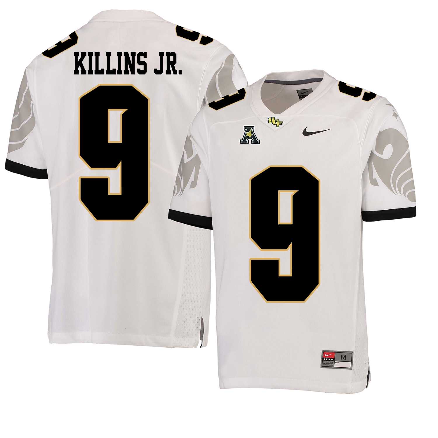 UCF Knights 9 Adrian Killins Jr. White College Football Jersey DingZhi